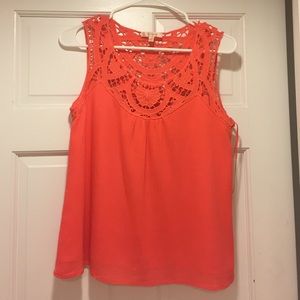 Stitch fix. Coral lace tank top.